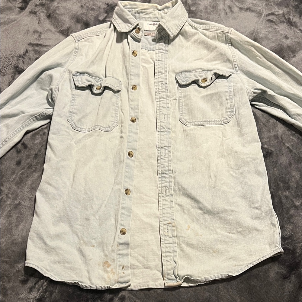 Goodfellow & Co Light Blue Casual Button Down Shirt